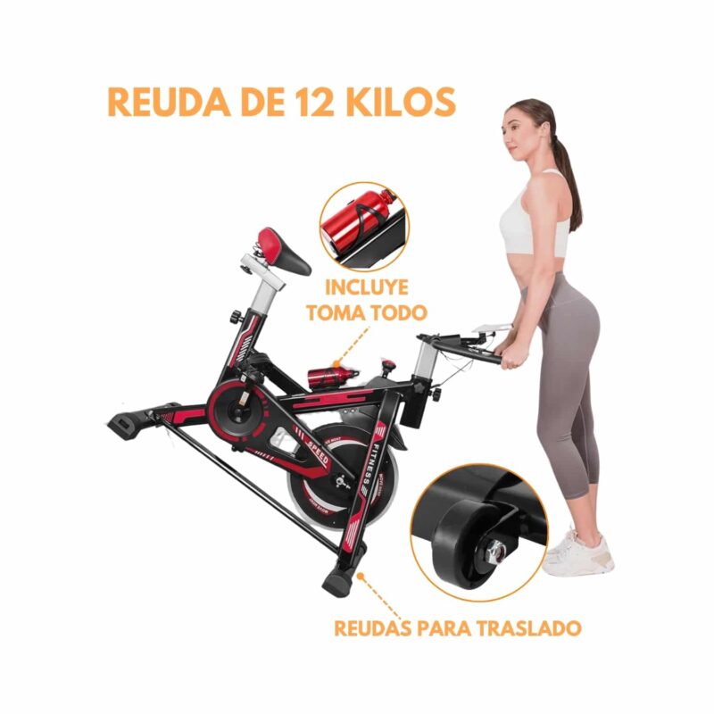 BICICLETA SPINNING DE 12KG MODELO BF800 - Imagen 8