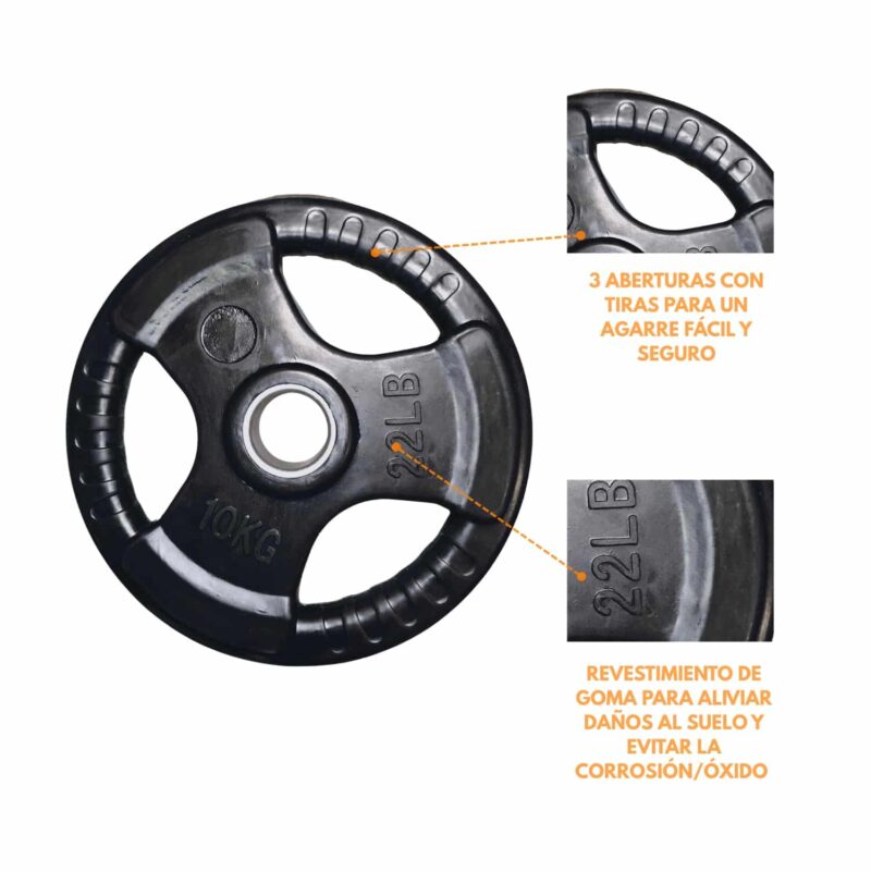 DISCOS 10KG CAUCHO - Imagen 3
