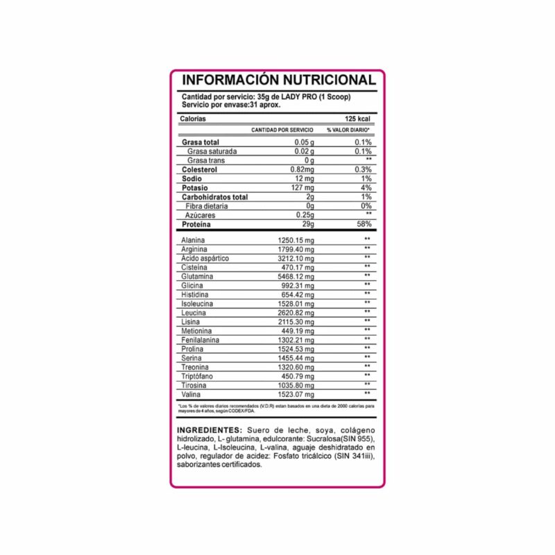 PROTEINA LADYPRO 1.1KG - Imagen 5