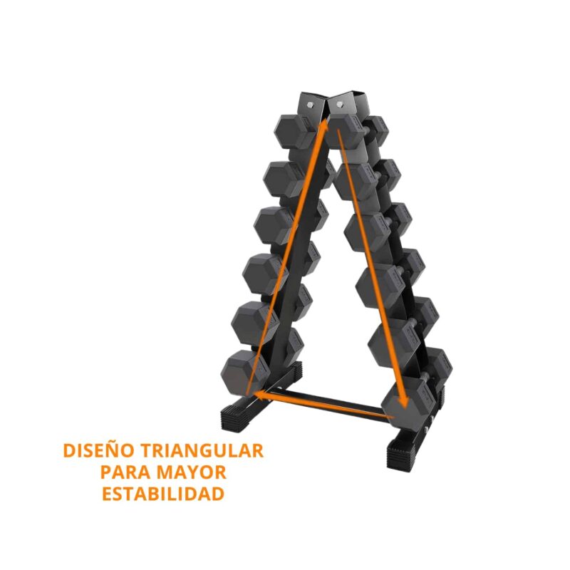 RACK DE MANCUERNAS TRIANGULAR IMPORTADO - Imagen 2