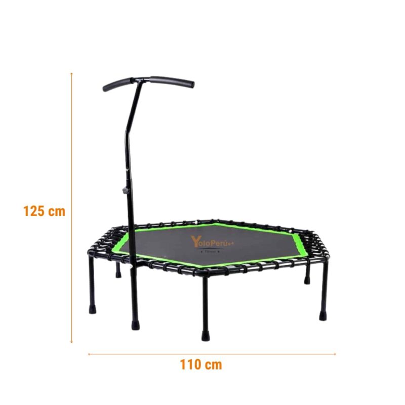 TRAMPOLIN HEXAGONAL CON SOPORTE 110CM DIAMETRO X 125CM ALTO MAX SPORT - Imagen 2