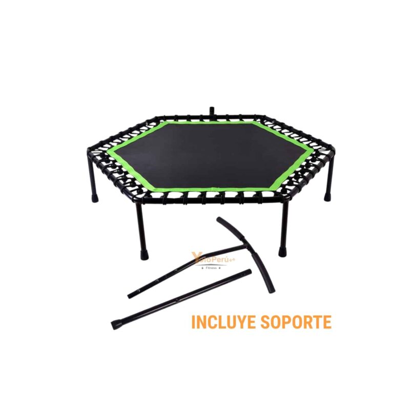TRAMPOLIN HEXAGONAL CON SOPORTE 110CM DIAMETRO X 125CM ALTO MAX SPORT - Imagen 3
