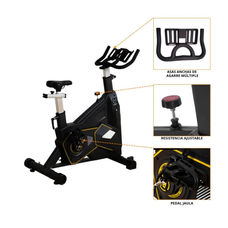 BICICLETA SPINNING DE 20KG PROFESIONAL TRANSFORMER BF SPG-1 - Imagen 3