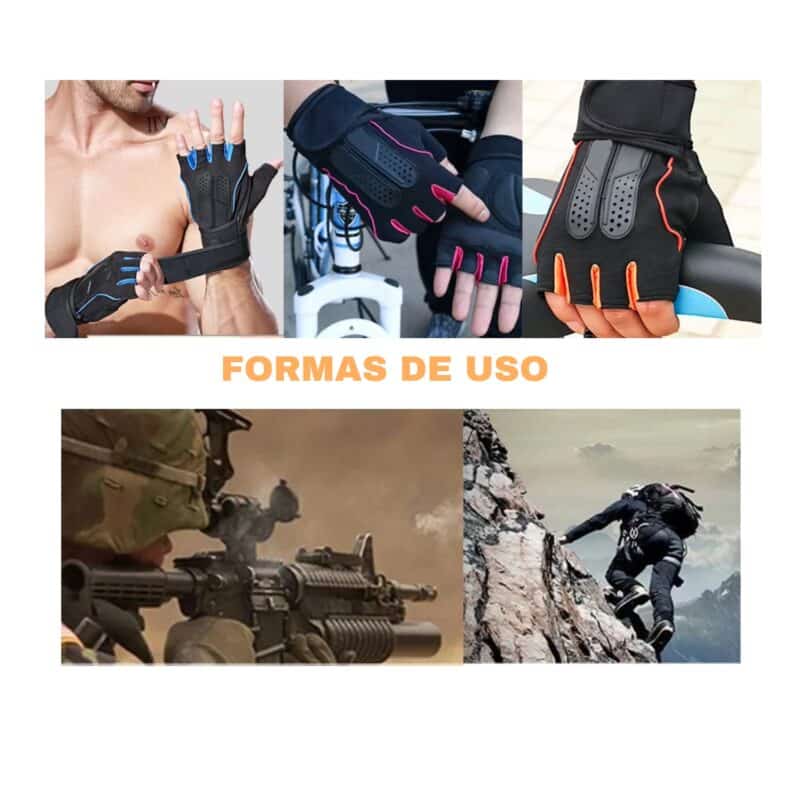 GUANTES DEPORTIVOS CON MUÑEQUERA IMPORTADO - Imagen 4