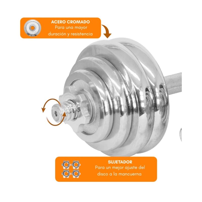 MALETIN DE MANCUERNAS 20KG CON ADAPTADOR - Imagen 6