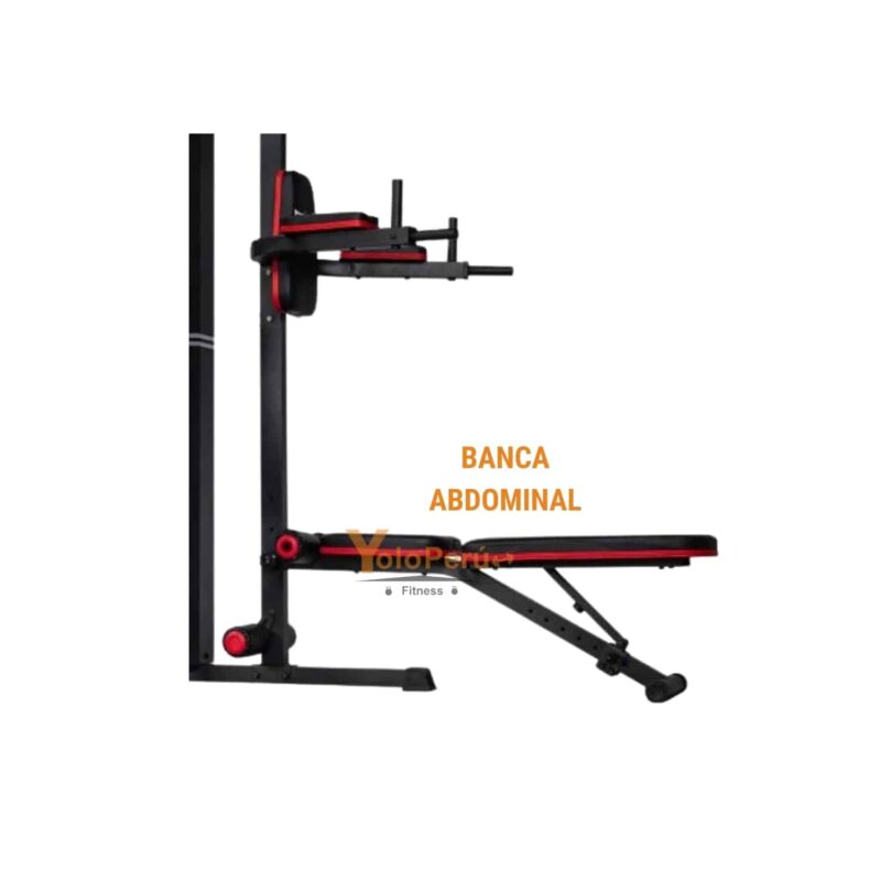 MINI GYM 3 ESTACIONES CON SACO DE BOX MHG6310P (6 PIEZAS) - Imagen 4