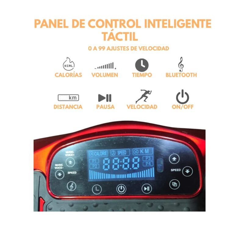 PLATAFORMA VIBRATORIA PRO-FIT C/ BLUETOOTH, USB, CONTROL Y BANDAS ELÁSTICAS - Imagen 3