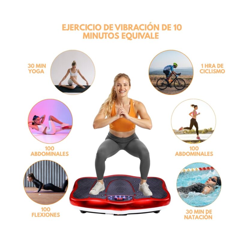 PLATAFORMA VIBRATORIA PRO-FIT C/ BLUETOOTH, USB, CONTROL Y BANDAS ELÁSTICAS - Imagen 5