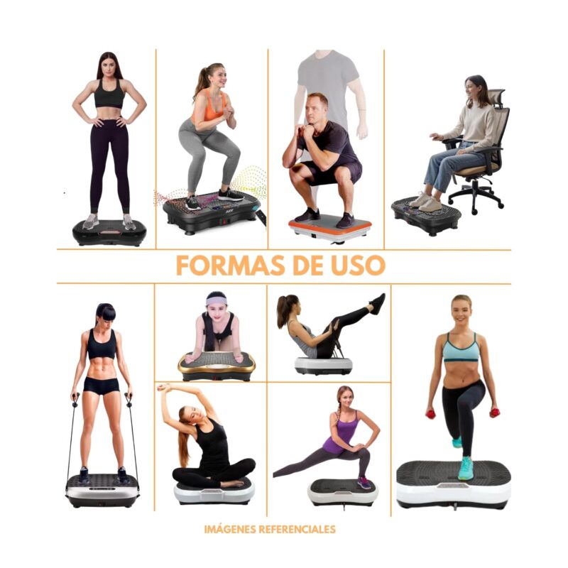 PLATAFORMA VIBRATORIA PRO-FIT C/ BLUETOOTH, USB, CONTROL Y BANDAS ELÁSTICAS - Imagen 7
