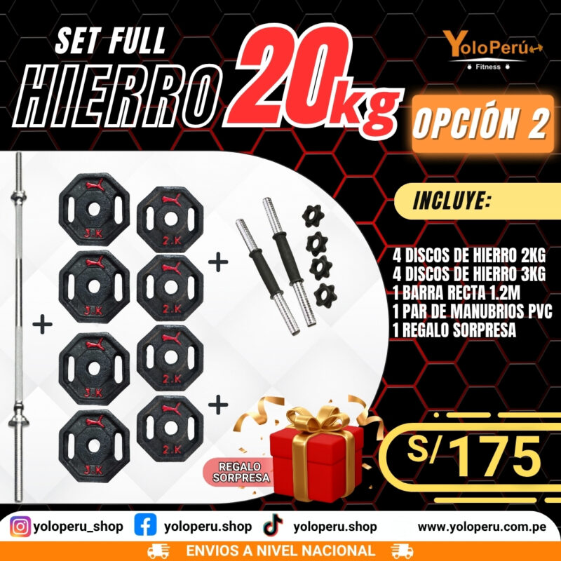 SET FULL HIERRO 20KG – OPCIÓN 2