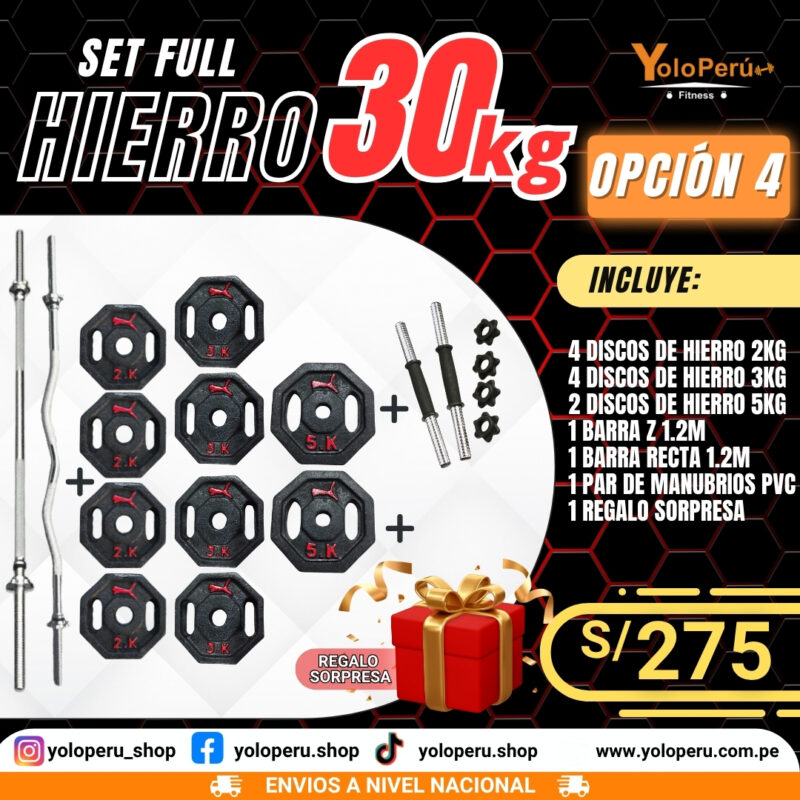 SET FULL HIERRO 30KG – OPCIÓN 4